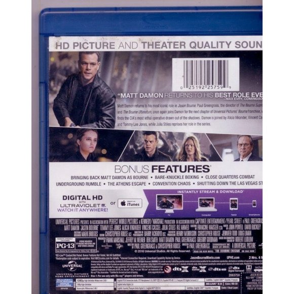 JASON BOURNE on BLU-RAY + DVD, Matt Damon - Picture 2 of 2